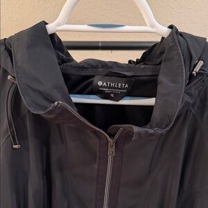 Athleta Black Hooded Rain Jacket. In great condition, like new!